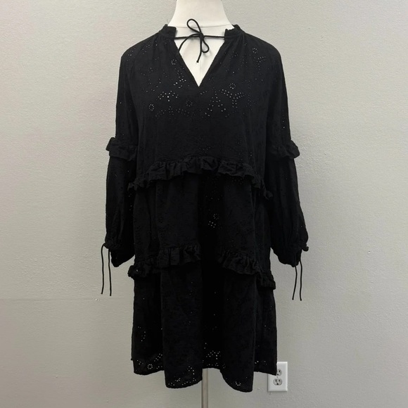 Munthe Black Thaya Mini Dress - Size 14 (44) - Picture 3 of 7